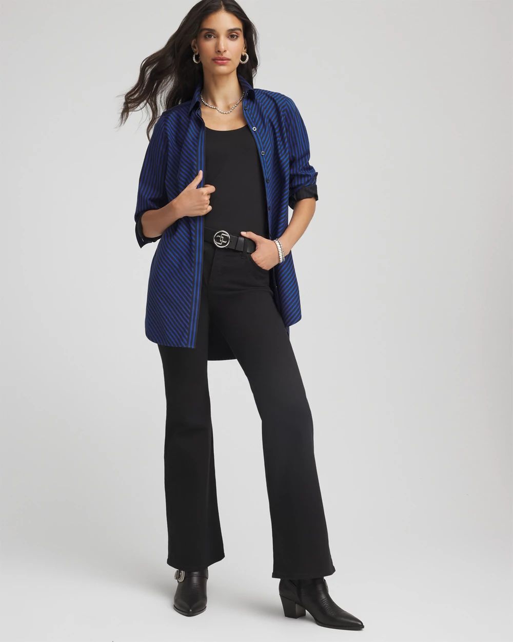 No Iron™ Slimming Striped Tunic | Chico's